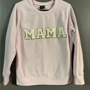 Pink Woman’s Soft Sweatshirt with 'MAMA' Design SZ-MEDIUM